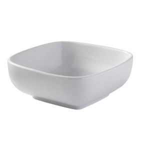 Bol carré blanc porcelaine 14 cm Bazik Essentials Collection