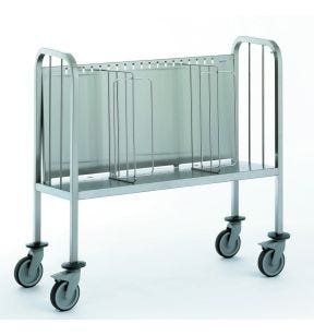 Chariot porte-assiettes inox 200 assiettes maximum Tournus