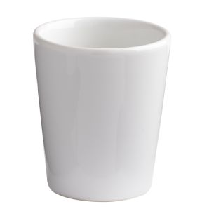 Gobelet rond blanc grès émaillé 10 cl Ø 6 cm Prismo Pro.mundi