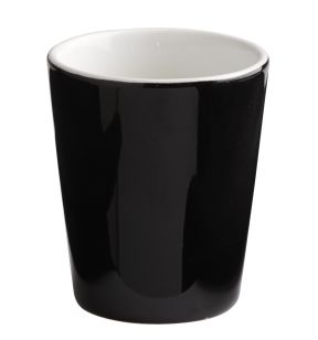 Beker rond zwart geglazuurd aardewerk 10 cl Ø 6 Prismo Pro.mundi