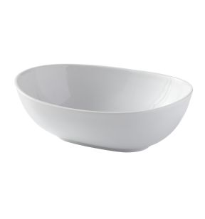 Bol ovale blanc porcelaine 18 cm Bazik Essentials Collection