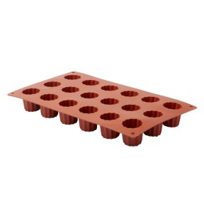 Plaat 18 mini gekartelde vormpjes silicone GN 1/3 xx3.5 Pro.cooker