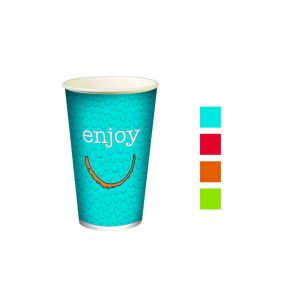 Gobelet multicolore carton Ø 8 cm 30 cl Enjoy Huhtamaki (100 pièces)