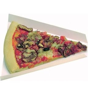 Part de pizza triangulaire blanc 19x17x2 cm (250 pièces)
