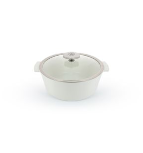 Cocotte rond blanc porcelaine culinaire Ø 26 cm Revolution Revol