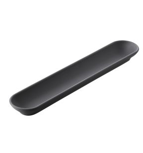 Plat rectangulaire noir porcelaine culinaire 27,3 cm Solid Revol