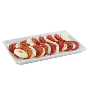 Assiette plate rectangulaire blanc porcelaine vitrifiée 33x18 cm Edina Pro.mundi