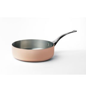 Rechte braadpan koper inox Ø 24 7.5 3 L Prima Matera De Buyer