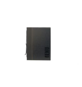 Protège-menu A4 rectangulaire noir 4 vues ajoutables Securit