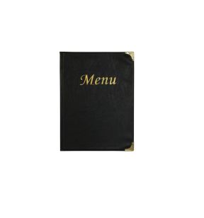 Protège-menu A4 rectangulaire noir 10 vues ajoutables Securit