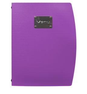 Protège-menu A4 rectangulaire violet 4 vues ajoutables Rio Securit