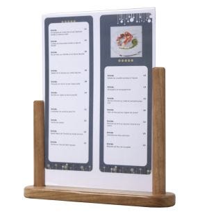 Chevalet de table rectangulaire marron 32x27,5 cm Classique Securit
