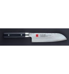Mes santoku 18 staal samengeperst hout effen Damas Kasumi
