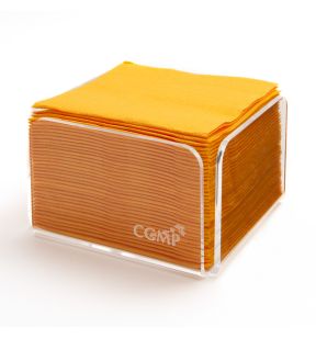 Serviette orange ouate de cellulose 20x20 cm Manufacture De L'ephemere (100 pièces)