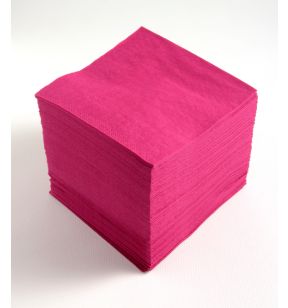 Serviette fuschia ouate de cellulose 20x20 cm Manufacture De L'ephemere (100 pièces)
