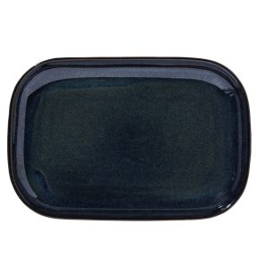 Assiette à steak rectangulaire bleu grès émaillé 29x19,5 cm Gres Couleur Pro.mundi