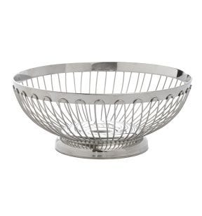 Corbeille rond gris inox Ø 17 cm 7,6 cm Pro.mundi