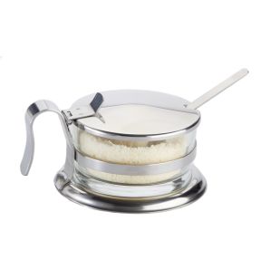 Fromagère avec couvercle et cuillère rond transparent Ø 11 cm 7 cm Pro.mundi