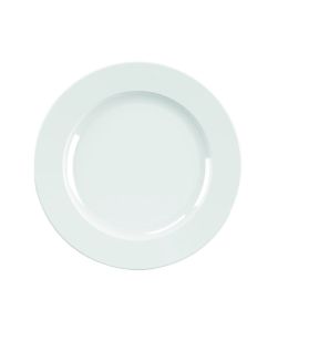 Assiette plate rond blanc porcelaine vitrifiée Ø 17 cm Brasserie Astera