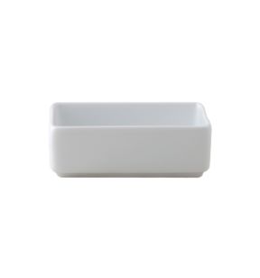 Sucrier rectangulaire blanc porcelaine vitrifiée 15 cl 11,6 cm Brasserie Astera