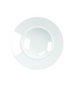 Assiette creuse rond blanc porcelaine vitrifiée Ø 30 cm Style Astera