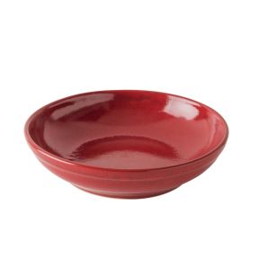 Assiette creuse rond rouge grès émaillé Ø 23 cm Gres Couleur Pro.mundi