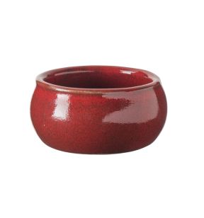 Beurrier rond rouge grès émaillé Ø 7 cm Gres Couleur Pro.mundi