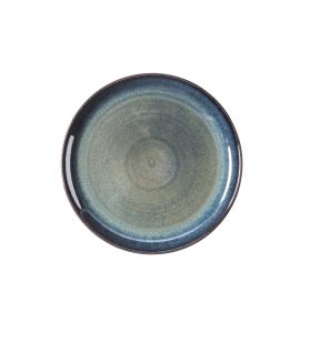 Assiette plate rond bleu grès émaillé Ø 27 cm Gres Couleur Pro.mundi