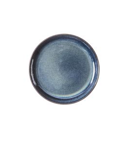 Assiette plate rond bleu grès émaillé Ø 24 cm Gres Couleur Pro.mundi