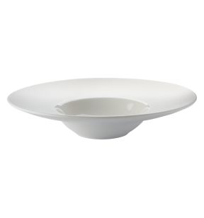 Assiette extra creuse rond blanc grès émaillé Ø 27 cm Chic & Mat Pro.mundi