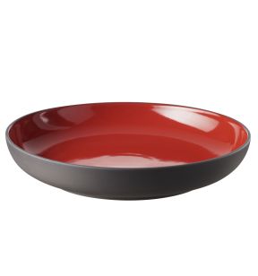Assiette creuse rond rouge porcelaine culinaire Ø 23,5 cm Solid Revol