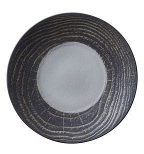 Assiette coupe plate rond gris porcelaine culinaire Ø 28,3 cm Arborescence Revol