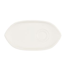Sous-tasse à thé / déjeuner gourmand ovale ivoire porcelaine vitrifiée 29 cm Artesano Villeroy & Boch