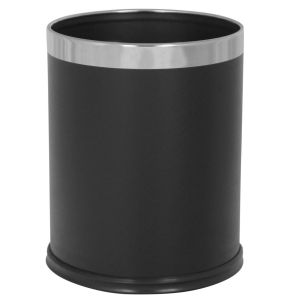 Corbeille rond noir 10 L Ø 22,3 cm 28 cm Probbax