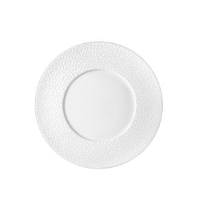 Assiette plate rond blanc porcelaine Ø 21 cm Baghera Medard De Noblat