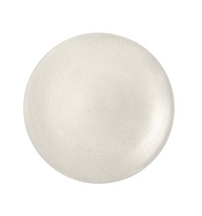 Plat bord met rand rond ivoorkleurig geglazuurd aardewerk Ø 27.5 Stone Medard De Noblat