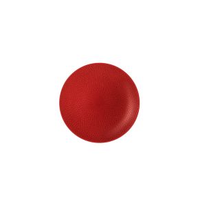Plat bord met rand rond rood geglazuurd aardewerk Ø 21 Stone Medard De Noblat