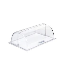 Roll top desksel voor mandje van rotan gn1/1 rechthoekig doorzichtig plastic 53 Gn Line Aps