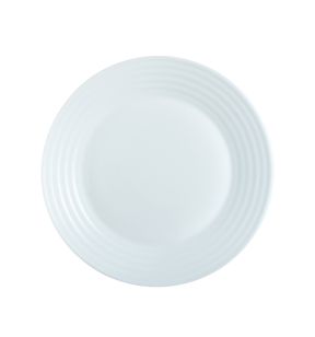 Assiette plate rond blanc verre opal Ø 19 cm Stairo Arcoroc