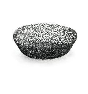 Corbeille rond noir acier Ø 20 cm 5 cm Boucle Tablecraft