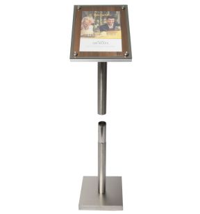 Porte-menu rectangulaire brun 1 pages Glass Star Securit