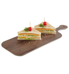 Plateau de service rectangulaire brun mélamine 40 cm Oak Aps