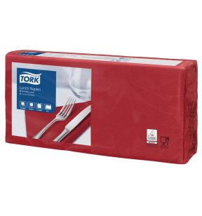 Serviette bordeaux ouate de cellulose 33x33 cm Tork (200 pièces)