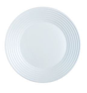 Assiette plate rond blanc verre opal Ø 23,5 cm Stairo Arcoroc