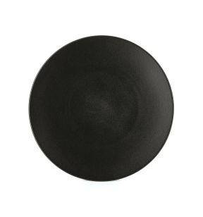 Assiette coupe plate rond noir porcelaine culinaire Ø 31,5 cm Revol