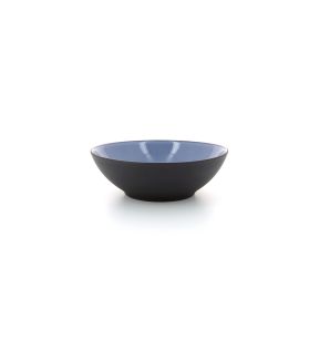 Assiette coupe creuse rond bleu porcelaine culinaire Ø 19 cm Revol