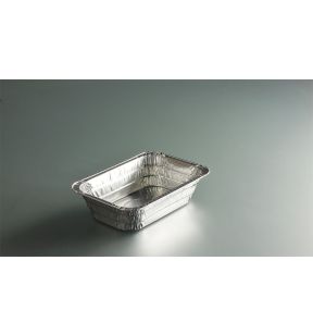Bakje rechthoekig grijs aluminium x13.8 89 cl (100 eenheden)