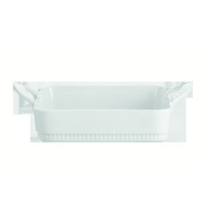 Plat à lasagnes rectangulaire blanc porcelaine culinaire 29x24 cm Toulouse Pillivuyt