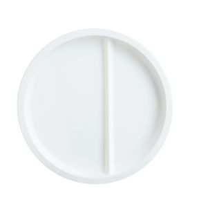 Assiette à compartiments rond blanc verre opal Ø 23 cm Heat System Arcoroc