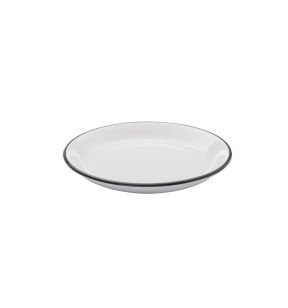 Assiette coupe plate rond blanc grès émaillé Ø 20,5 cm Bistrot Pro.mundi